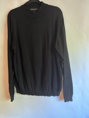 DANIEL GRAY MENS BLACK 100% SILK LONG SLEEVES LIGHTWEIGHT CREWNECK SWEATER XXL